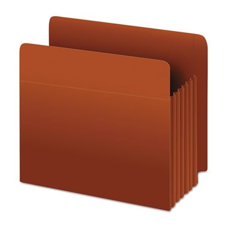 Tops Business Forms Pendaflex, HEAVY-DUTY END TAB FILE POCKETS, 5.25in EXPANSION, LETTER SIZE, RED FIBER, 10PK 95363